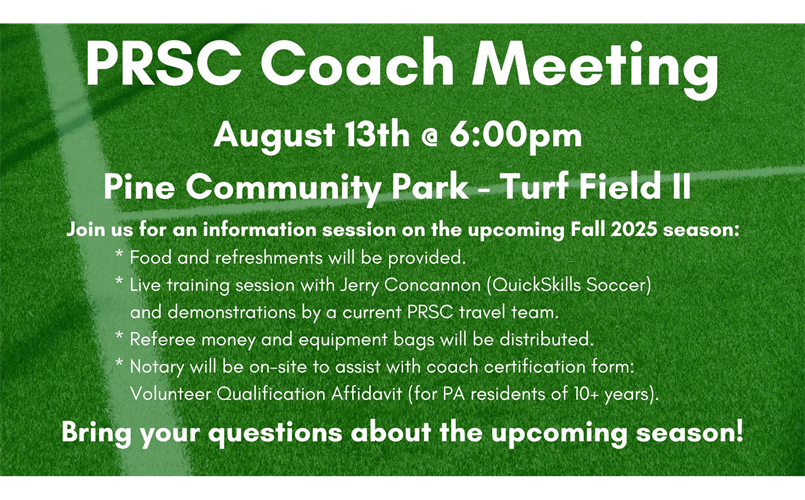 PRSC Coach Meeting